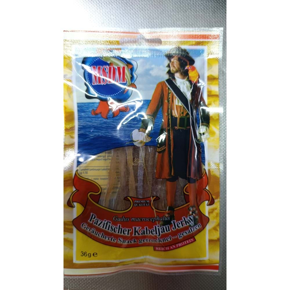 MSDM TÜTSÜLENMİŞ PASİFİK MORİNA JERKY 36GR