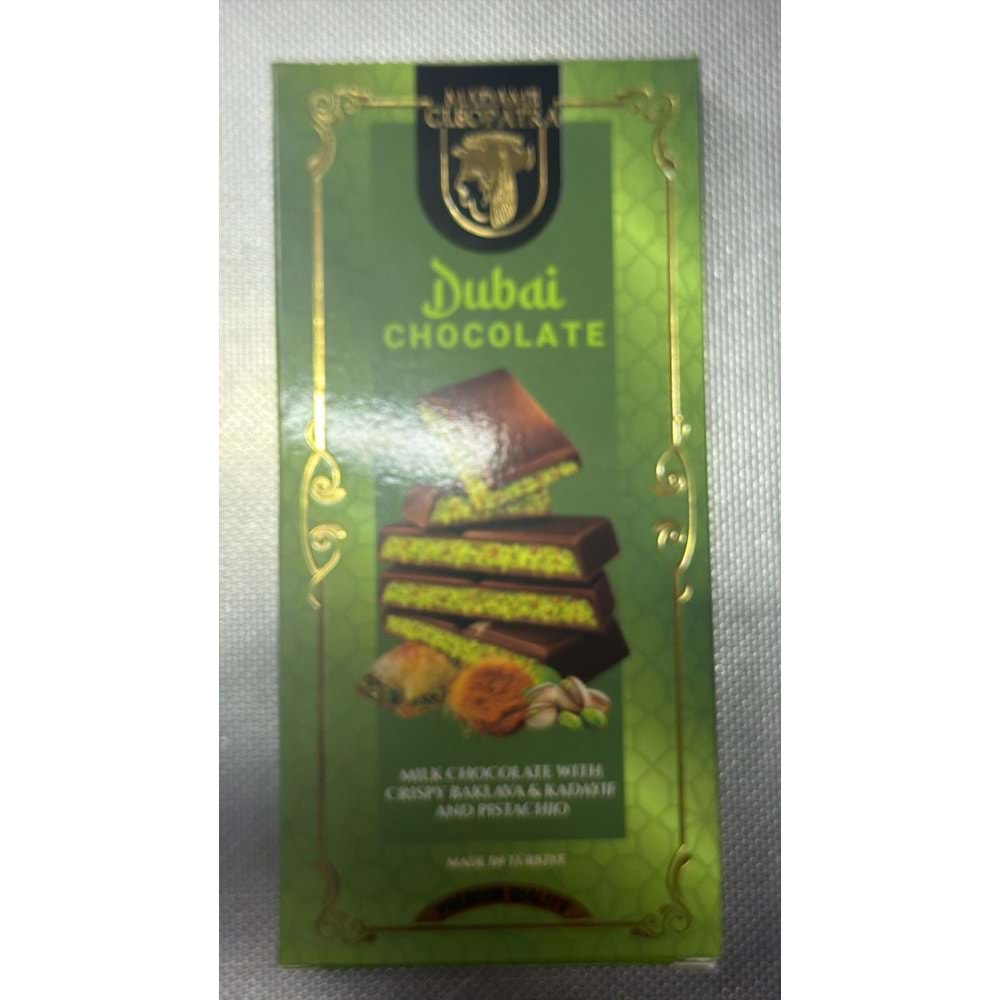 MADAM C.DUBAİ STYLE ÇITIR BAKLAVALI ÇİKOLATA 180GR
