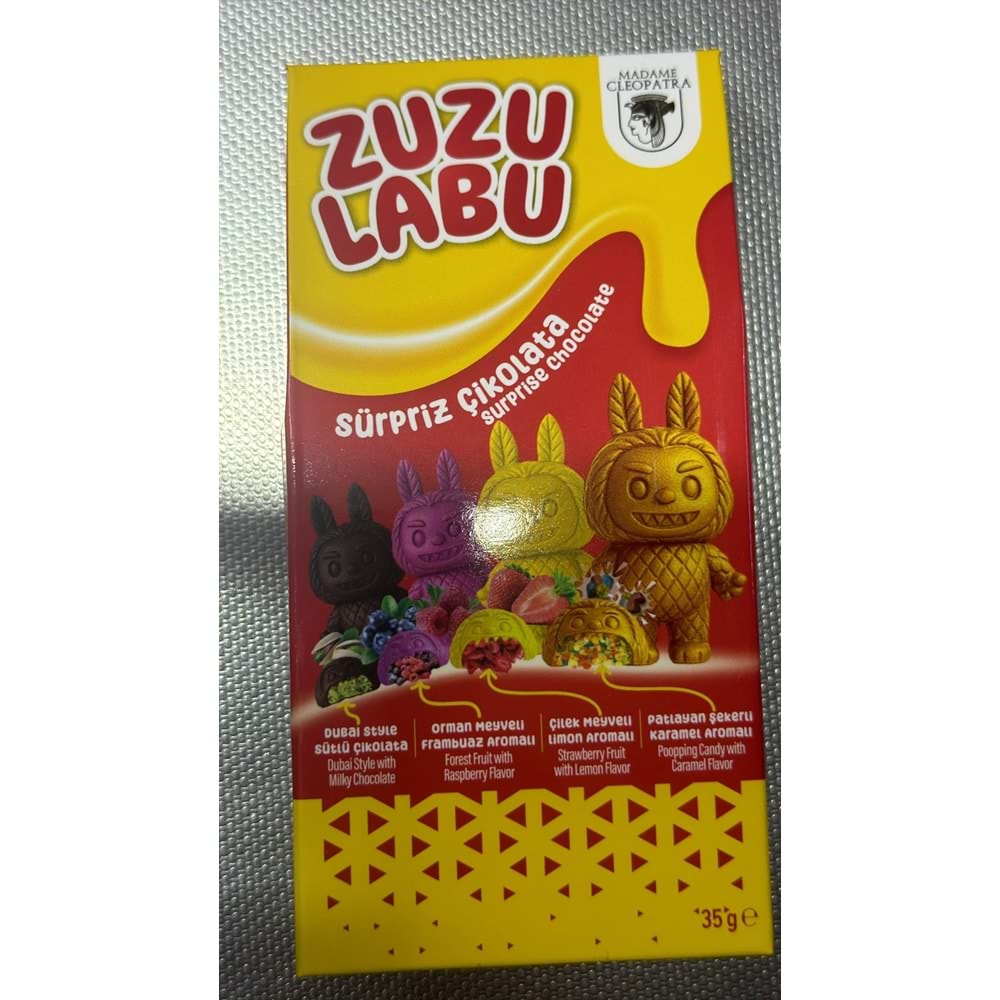 ZUZULABU SÜRPRİZ ÇİKOLATA 35GR KIRMIZI KUTU