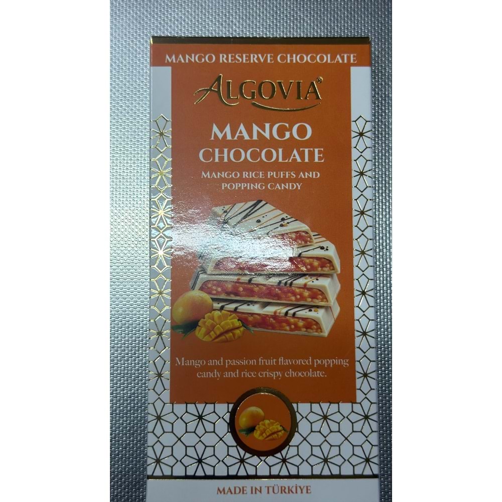 ALGOVIA MANGO ROYALE PİRİNÇ PATL.BEYAZ ÇİKOLATA 125GR