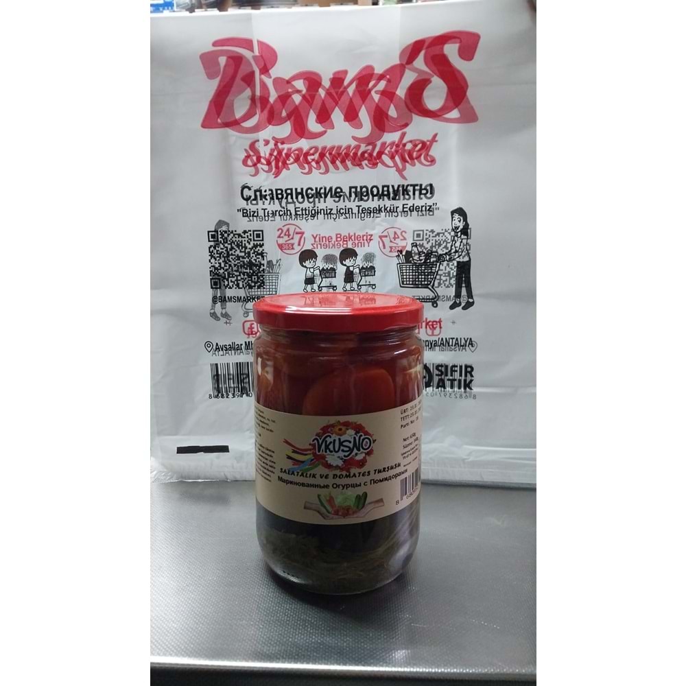 VKUSNO SALATALIK VE DOMATES TURŞUSU 650GR