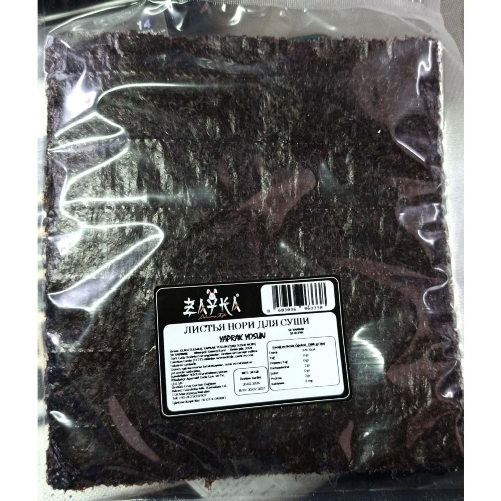 ZAYKA YAPRAK YOSUN NORİ 10LU