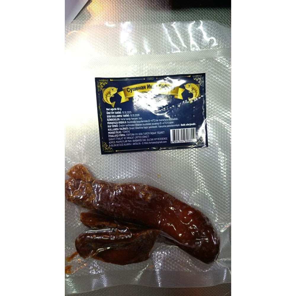 EKO FERMA KURUTULMUŞ KEFAL BALIĞI HAVYARI 50GR