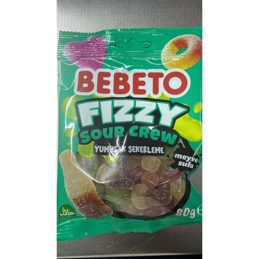 BEBETO FIZZY SOUR CREW MEYVE SULU 80G