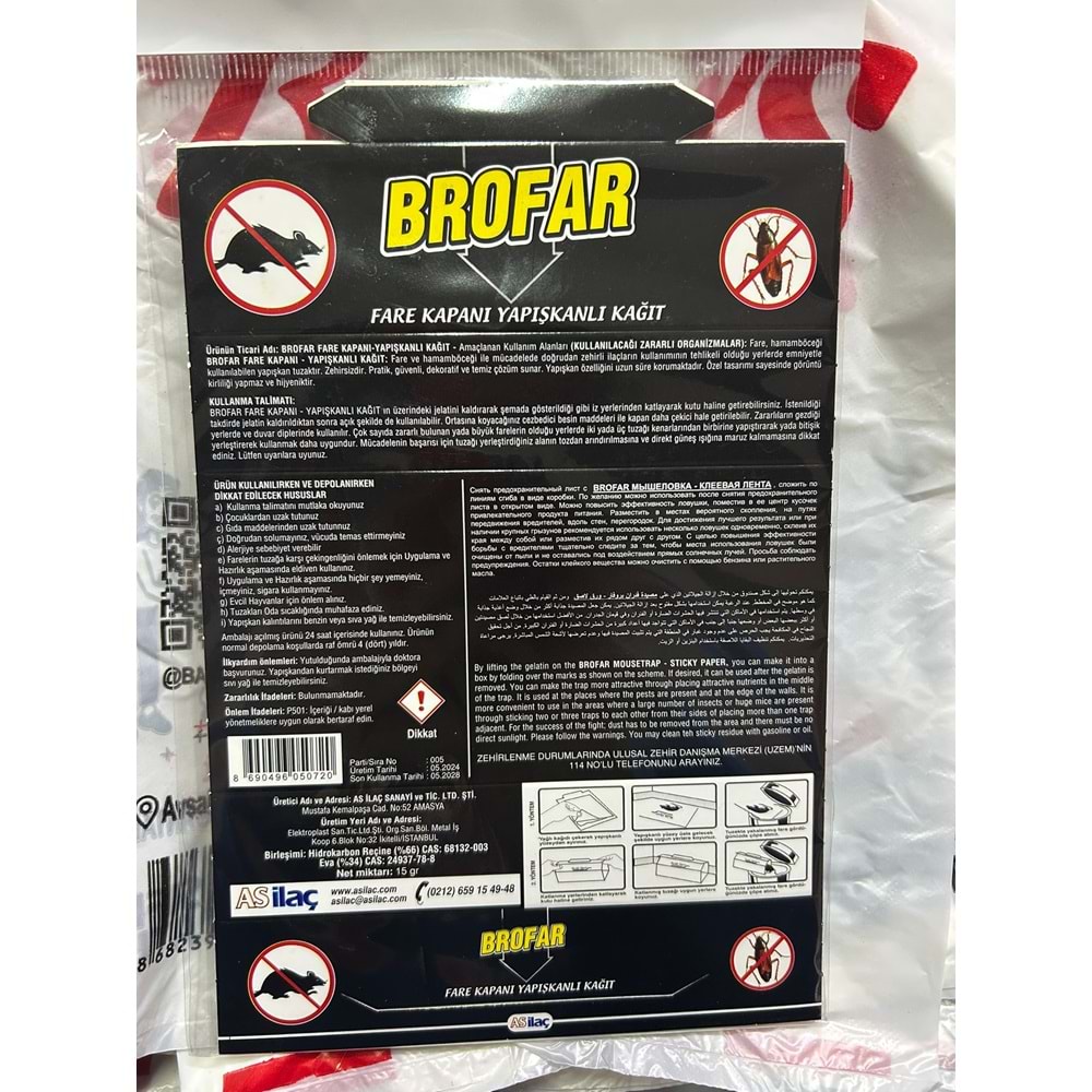 BROFAR FARE KAPANI YAPIŞKANLI KAĞIT