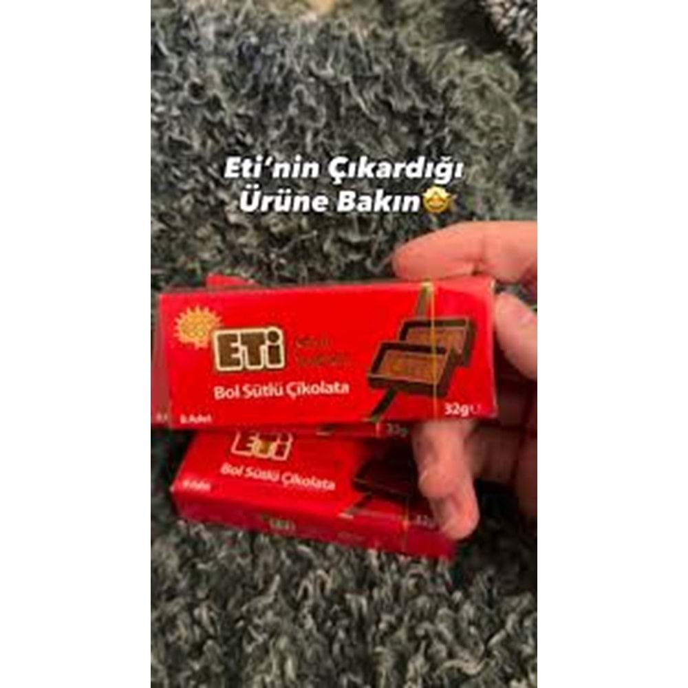 ETİ MİNİ TABLET BOL SÜTLÜ ÇİKOLATA 32G