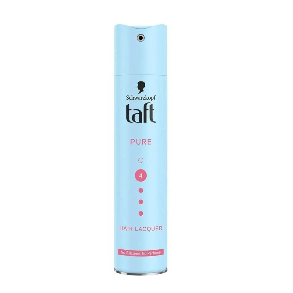 SCHWARZKOPF TAFT SAÇ SPREYİ 250ML PURE 4 NO SİLİCONES, NO PARFUME