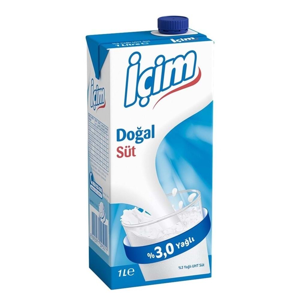 İÇİM SÜT %3 TAM YAĞLI 1L