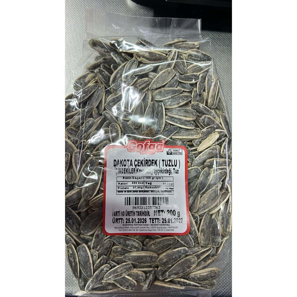 GOFGA DAKOTA ÇEKİRDEK TUZLU 200G
