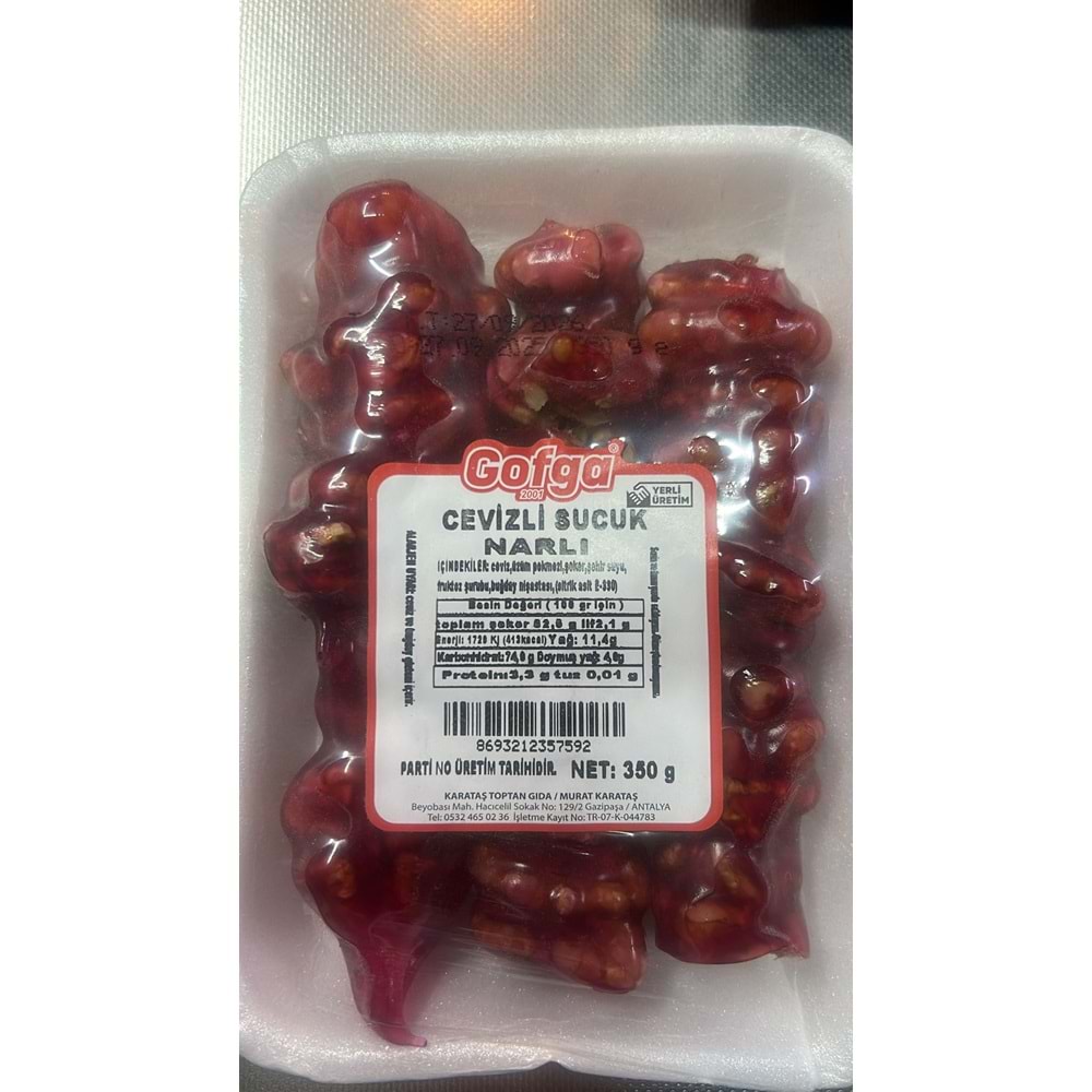 GOFGA CEVİZLİ SUCUK NARLI 350G