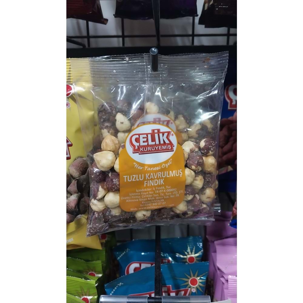 ÇELİK TUZLU KAVRULMUŞ FINDIK 70GR