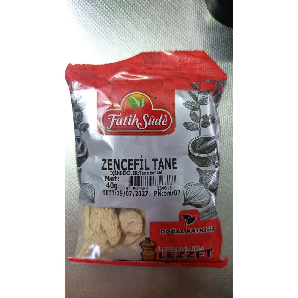 FATİH SUDE KURU TANE ZENCEFİL 40GR