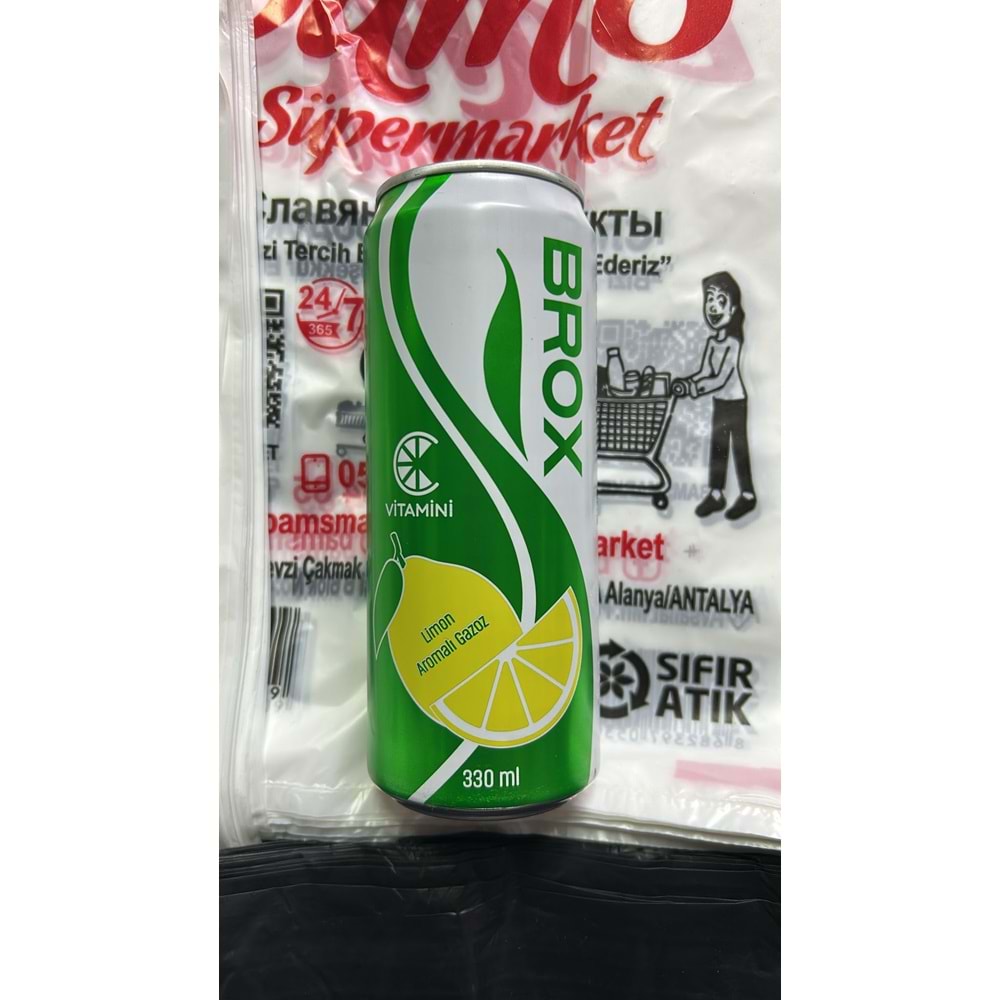 BROX LİMON AROMALI GAZOZ 330ML