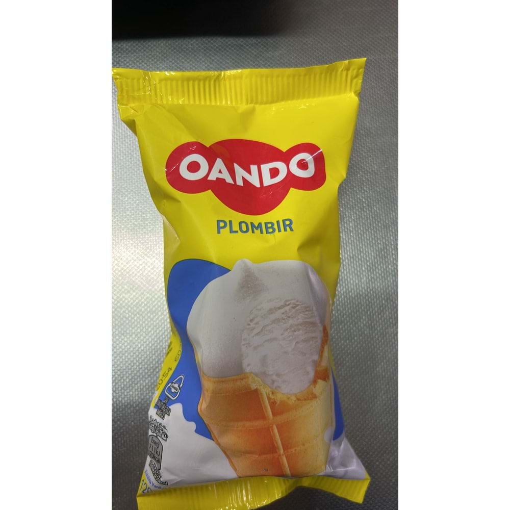 OANDO PLOMBIR KÜLAHTA VANİLYA AROMALI SADE DONDURMA 120ML