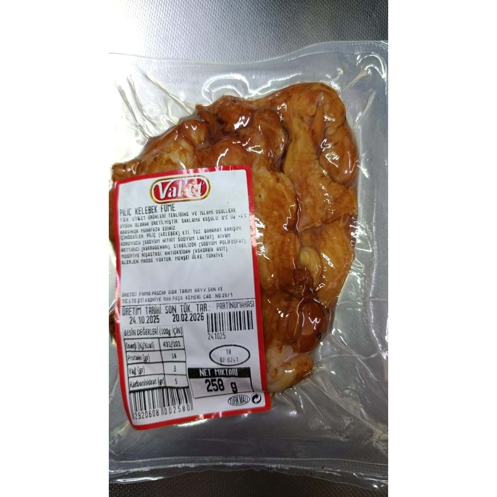 VAL-ET PİLİÇ KELEBEK FÜME 0.220 - 0.265 GR