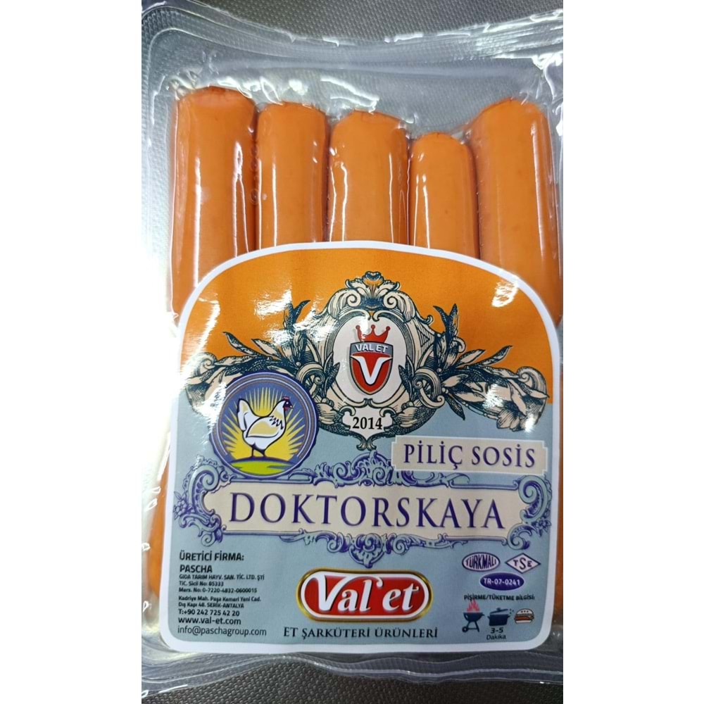 VAL-ET PİLİÇ SOSİS DOKTORSKAYA FÜME 0.250 - 0.270GR