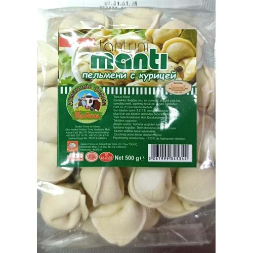 EKO MANTI TAVUK ETLİ 500GR