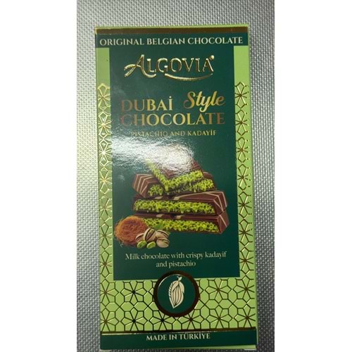 ALGOVIA DUBAİ STLYE ÇITIR KADAYIF SÜTLÜ ÇİKOLATA 125GR