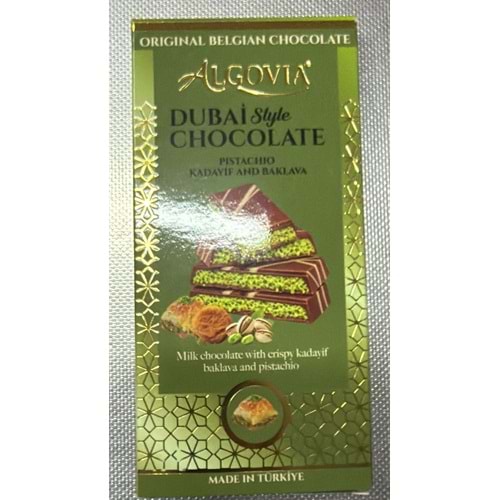 ALGOVIA DUBAİ STLYE ÇITIR KADAYIF SÜTLÜ ÇİKOLATA 125GR