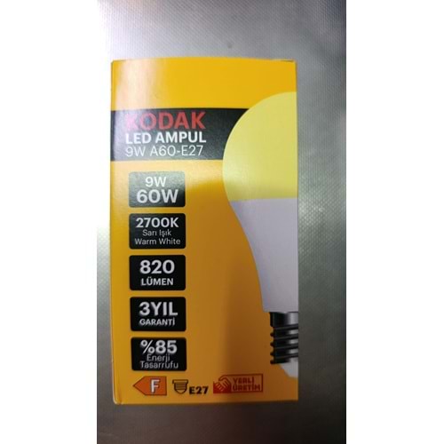 KODAK LED AMPUL 9W SARI