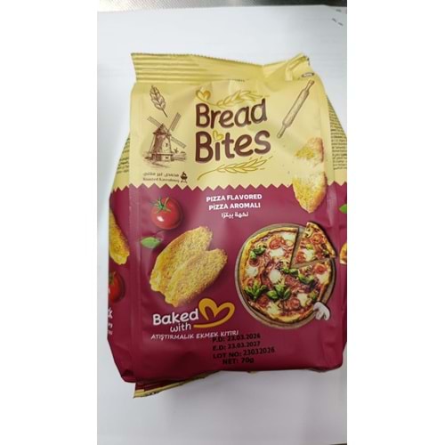 BREAD BITES PIZZA FLAVORED 70GR
