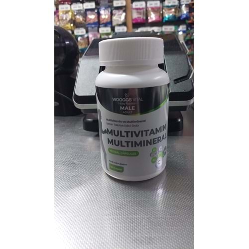 HOTAY NUTRİTİON WOOGGS VITAL MALE ADULT MULTIVITAMIN MULTIMINERAL 120KAPSÜL