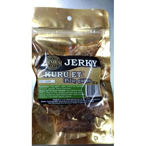 PREMIUM JERKY KURU ET PİLİÇ GÖĞÜS 50GR