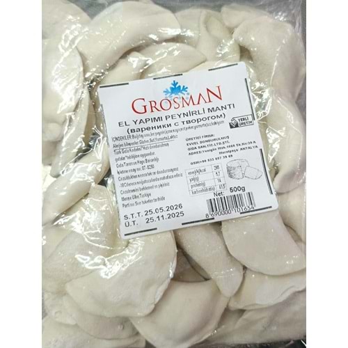 GROSMAN PEYNİRLİ MANTI 500GR