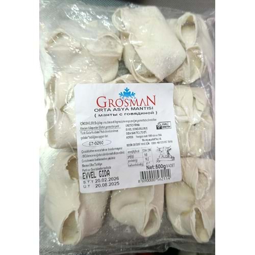 GROSMAN ORTA ASYA MANTISI 500GR DANA ETLİ