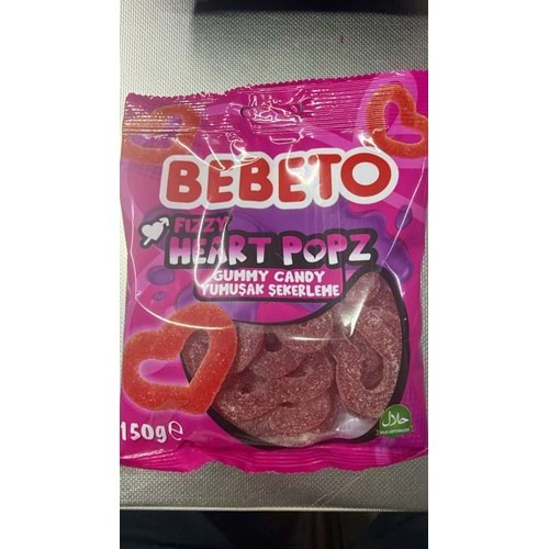 BEBETO FIZZY HEART POPZ YUMUŞAK ŞEKER 150G
