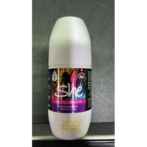 She IS CLUBBER Kadın Roll-On Deodorant 50 ml
