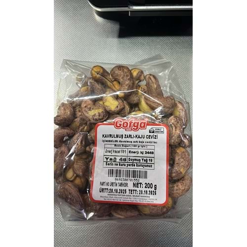 GOFGA KAVRULMUŞ ZARLI-KAJU CEVİZİ 200G