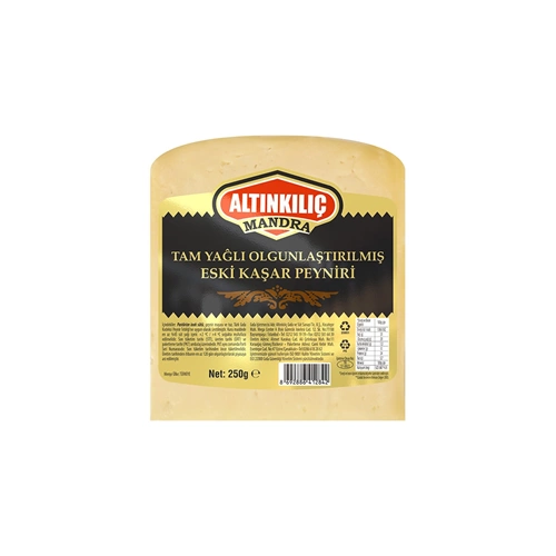 ALTINKILIÇ MANDRA TAM YAGLI OLGUNLAŞTIRILMIŞ ESKİ KAŞAR PEYNİRİ 250GR