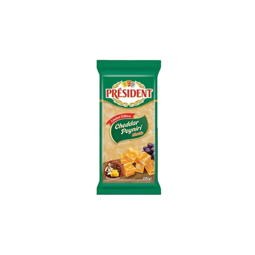 PRESIDENT CHEDDAR PEYNİRİ MARBLE 220GR