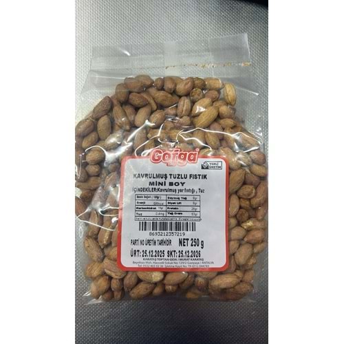 GOFGA KAVRULMUŞ TUZLU FISTIK MİNİ BOY 250G
