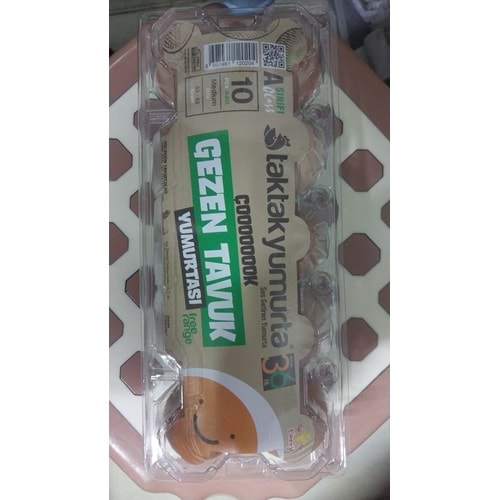 TAKTAK GEZEN TAVUK YUMURTASI M 10LU