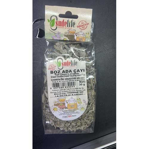 SUDELİFE BOZ ADA ÇAYI 30G