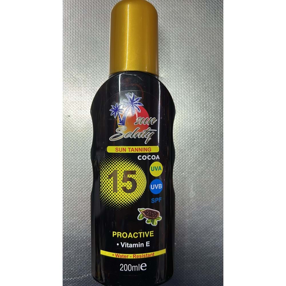 SUN SELNTY SUN TANNING COCOA 15 PROACTIVE 200ML