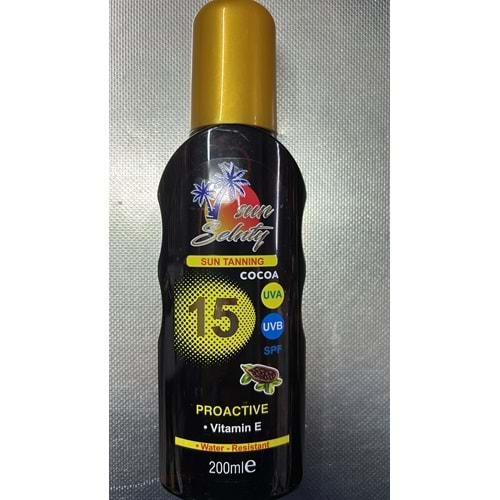 SUN SELNTY SUN TANNING COCOA 15 PROACTIVE 200ML