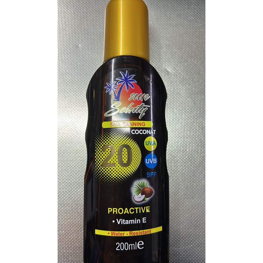 SUN SELNTY SUN TANNING COCONAT 20 PROACTIVE 200ML