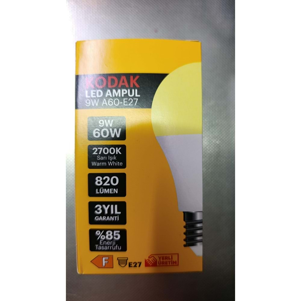 KODAK LED AMPUL 9W SARI
