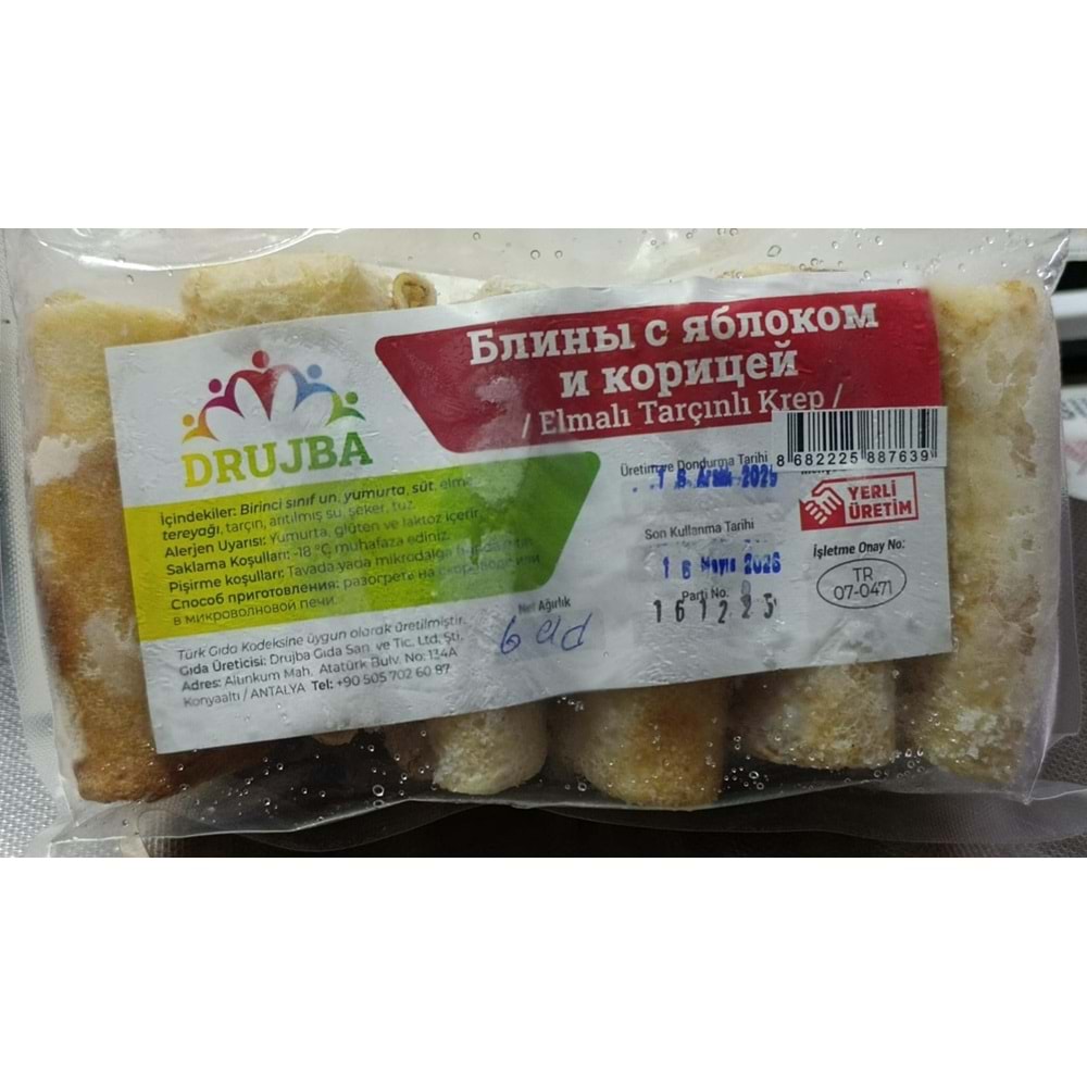 DRUJBA ELMALI TARÇINLI KREP 6 ADET