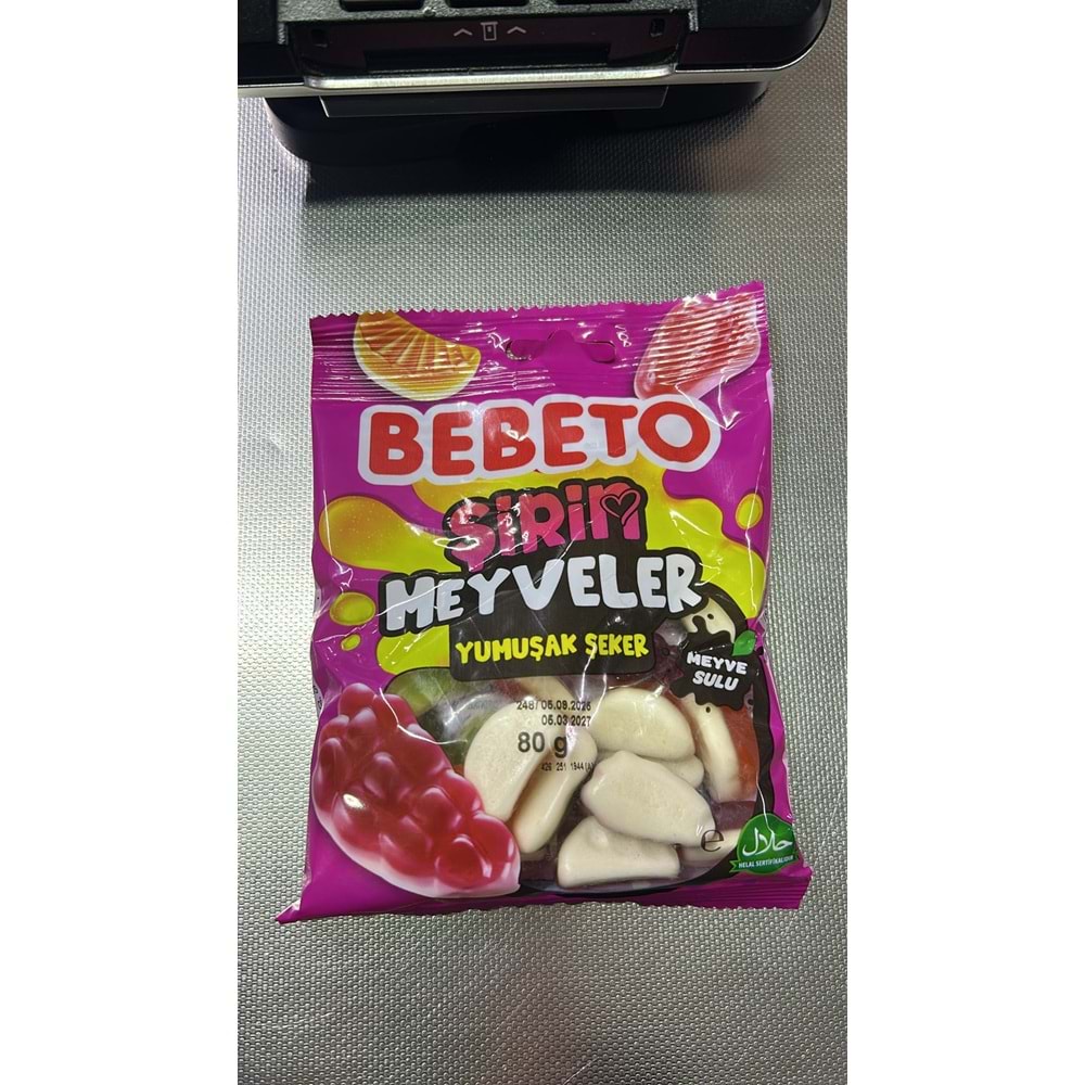 BEBETO ŞİRİN MEYVELER YUMUŞAK ŞEKER 80G