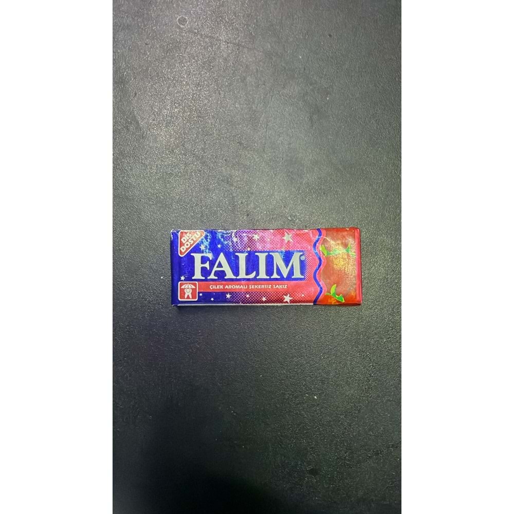 FALIM ÇİLEK AROMALI ŞEKERSİZ SAKIZ 5Lİ 7G
