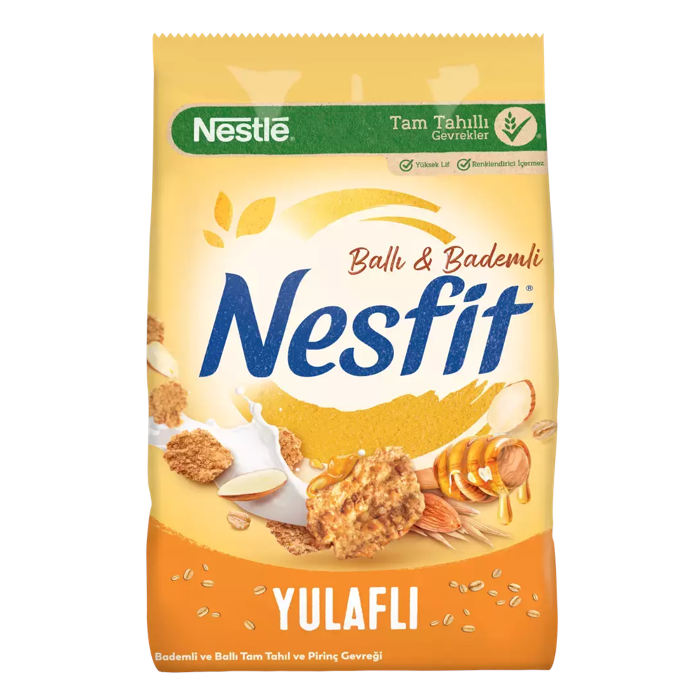NESTLE NESFİT BALLI BADEMLİ TAM TAHIL VE PİRİNÇ GEVREĞİ 480GR