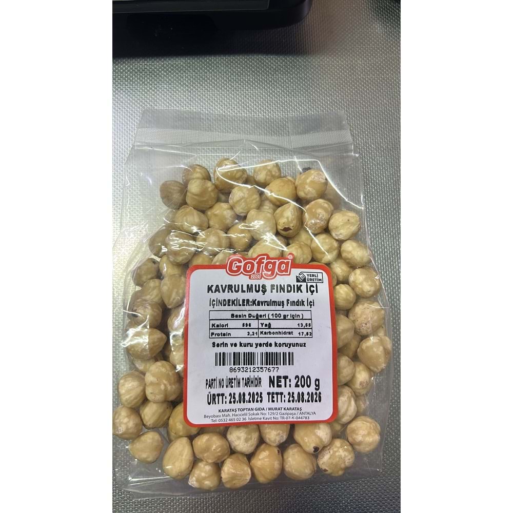 GOFGA KAVRULMUŞ FINDIK İÇİ 200G